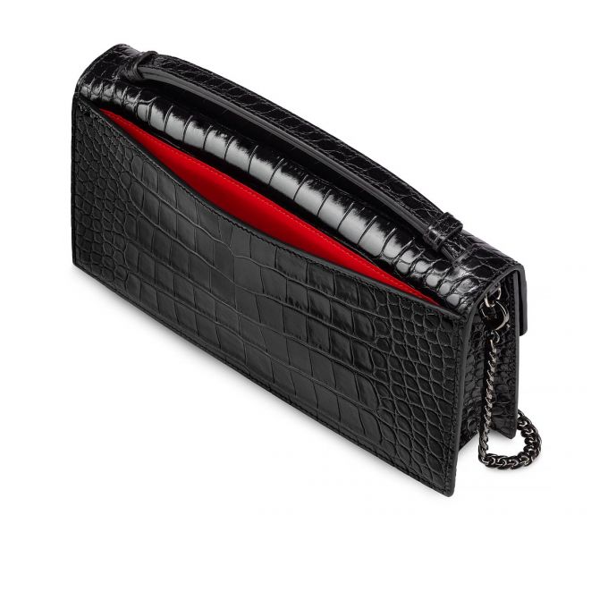 Christian Louboutin Elisa Baguette Creative Læder Pouches Pouches Dame Sort | DK-24346