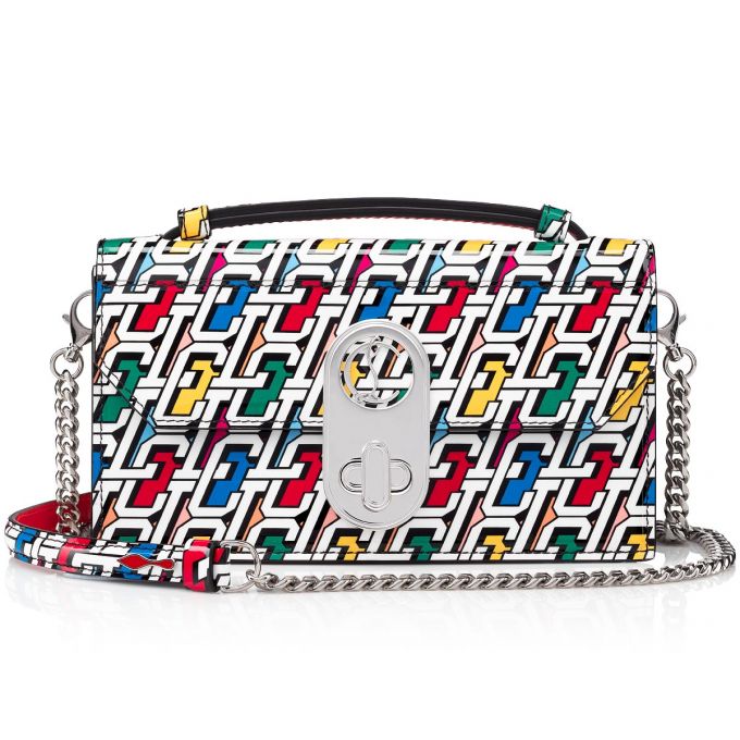 Christian Louboutin Elisa Baguette S Creative Læder Cross Body Bags Cross Body Bags Dame Flerfarvede Sølv | DK-25335