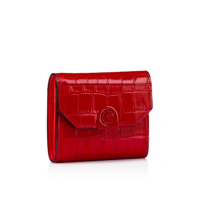 Christian Louboutin Elisa Compact Wallet Creative Læder Wallets Pung Dame Rød | DK-33630