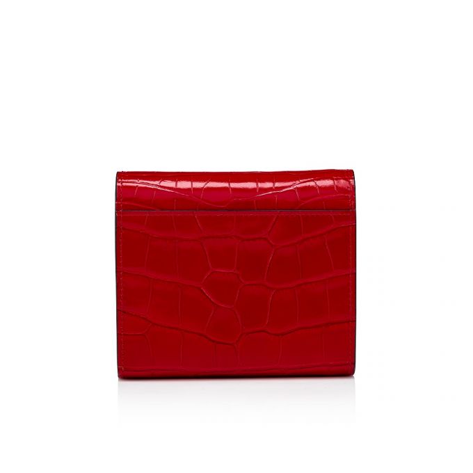 Christian Louboutin Elisa Compact Wallet Creative Læder Wallets Pung Dame Rød | DK-33630