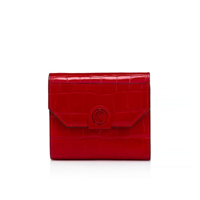 Christian Louboutin Elisa Compact Wallet Creative Læder Wallets Pung Dame Rød | DK-33630