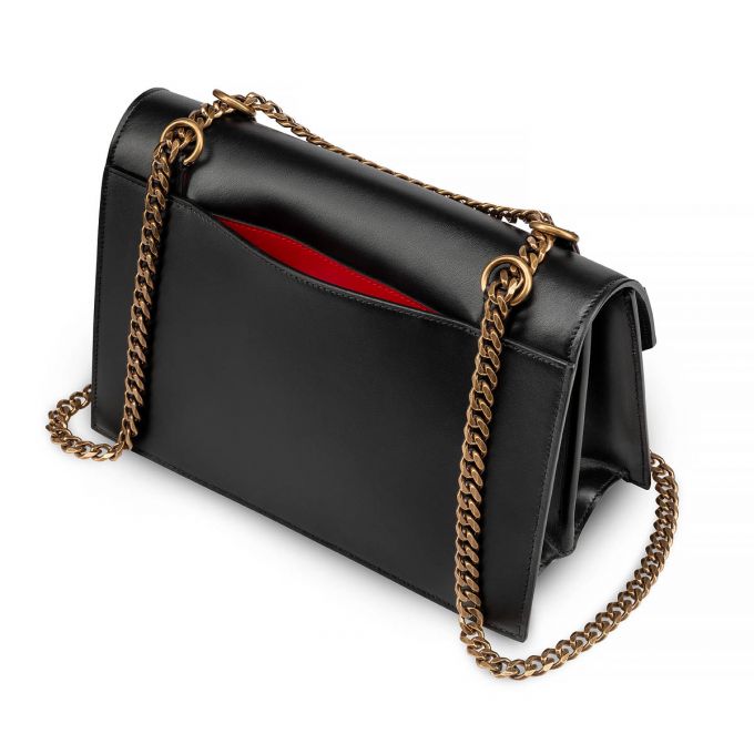 Christian Louboutin Elisa Large Classic Læder Cross Body Bags Cross Body Bags Dame Sort | DK-20717