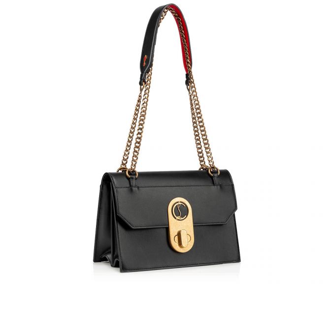 Christian Louboutin Elisa Large Classic Læder Cross Body Bags Cross Body Bags Dame Sort | DK-20717