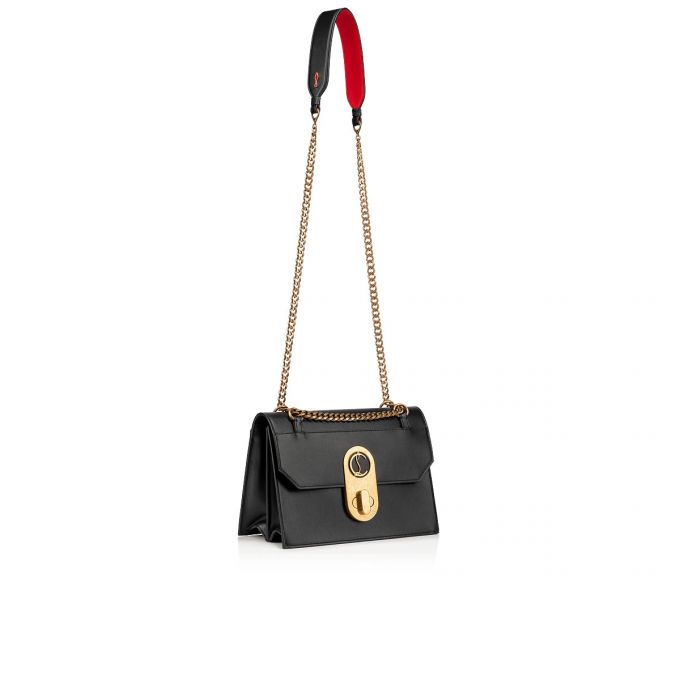 Christian Louboutin Elisa Large Classic Læder Cross Body Bags Cross Body Bags Dame Sort | DK-20717