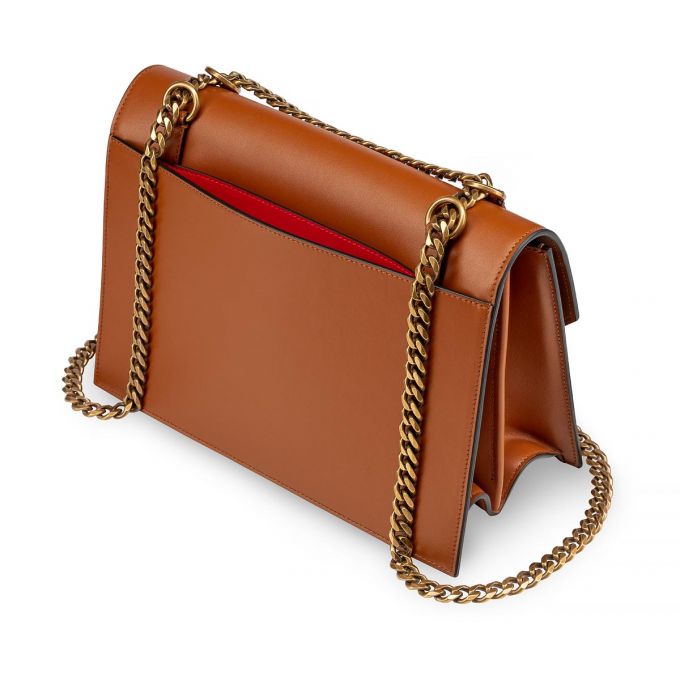 Christian Louboutin Elisa Large Coconut Classic Læder Cross Body Bags Cross Body Bags Dame Brune | DK-36725