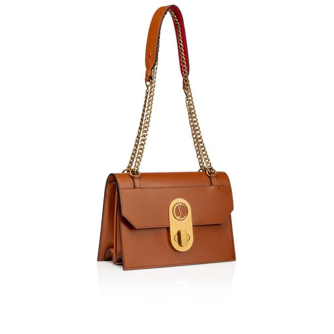 Christian Louboutin Elisa Large Coconut Classic Læder Cross Body Bags Cross Body Bags Dame Brune | DK-36725