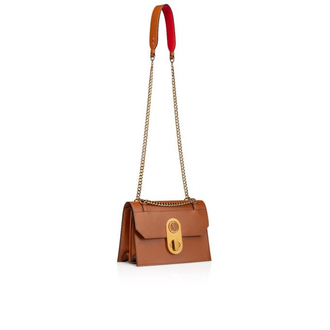 Christian Louboutin Elisa Large Coconut Classic Læder Cross Body Bags Cross Body Bags Dame Brune | DK-36725