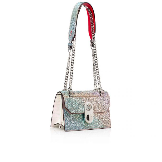 Christian Louboutin Elisa Mini Strass Cross Body Bags Cross Body Bags Dame Lyserød Hvide Flerfarvede Sølv | DK-60767