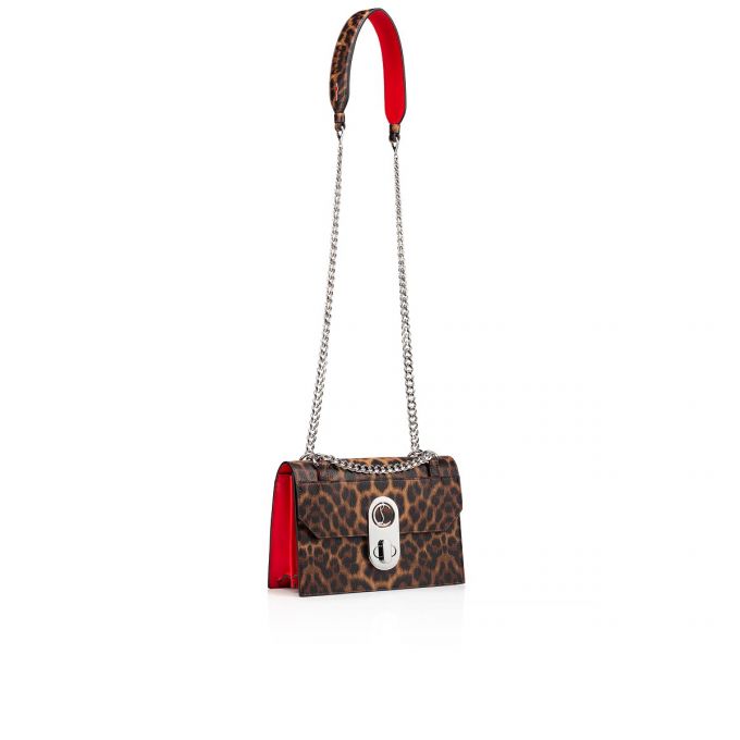 Christian Louboutin Elisa Small Creative Læder Cross Body Bags Cross Body Bags Dame Brune Rød Sølv | DK-69756