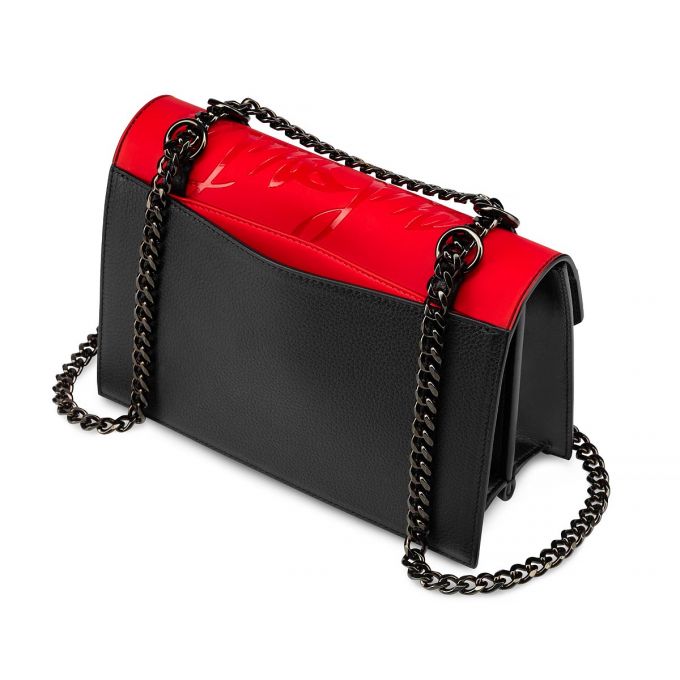 Christian Louboutin Elisa Small Gomme Cross Body Bags Cross Body Bags Dame Rød Sort | DK-09217