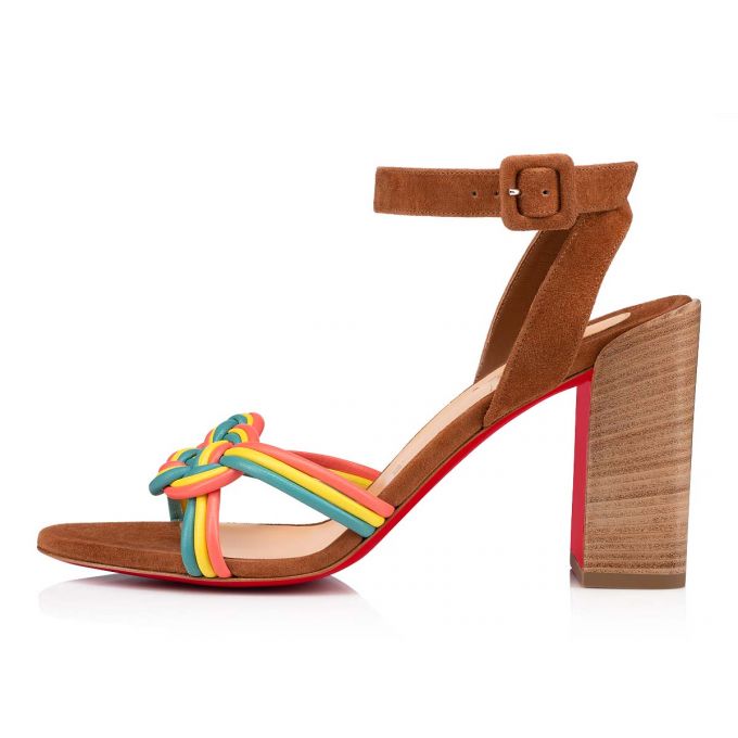 Christian Louboutin Ella 85 Nappa Sandals Sandaler Dame Beige | DK-11768