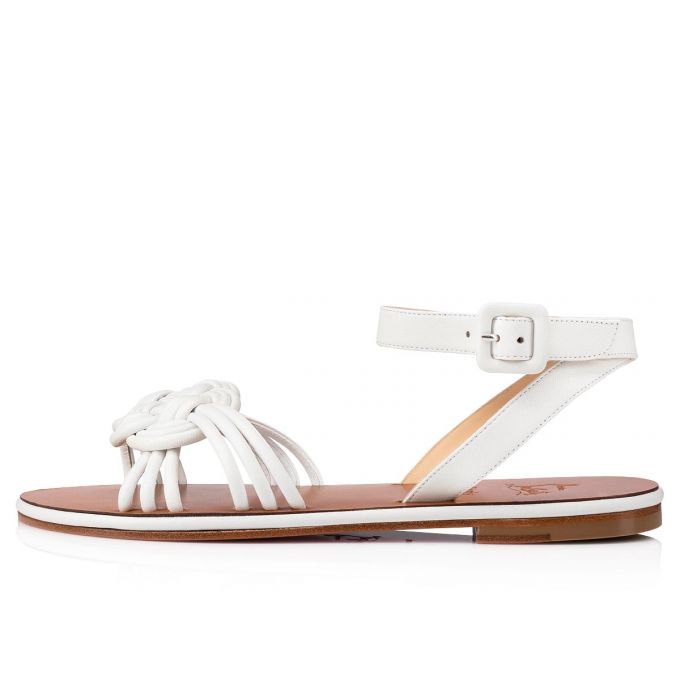 Christian Louboutin Ella Nappa Sandals Sandaler Dame Hvide | DK-89528