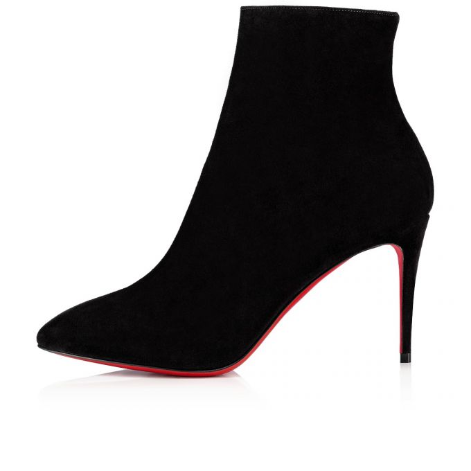 Christian Louboutin Eloise Booty 085 85 Veau Velours Boots Støvler Dame Sort | DK-21083