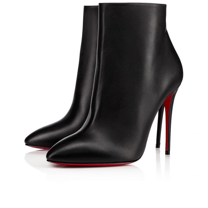 Christian Louboutin Eloise Booty 100 100 Calf Boots Støvler Dame Sort | DK-92181