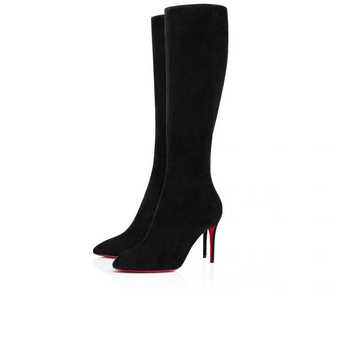 Christian Louboutin Eloise Botta 085 85 Veau Velours Boots Støvler Dame Sort | DK-60602