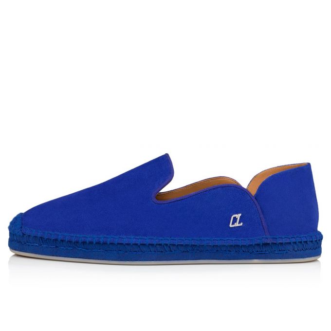 Christian Louboutin Espadon Calf Espadrilles Espadrilles & Sandals Herre Blå | DK-17451