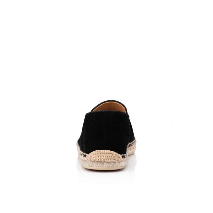 Christian Louboutin Esparadra Calf Espadrilles Espadrilles & Sandals Herre Sort | DK-81207