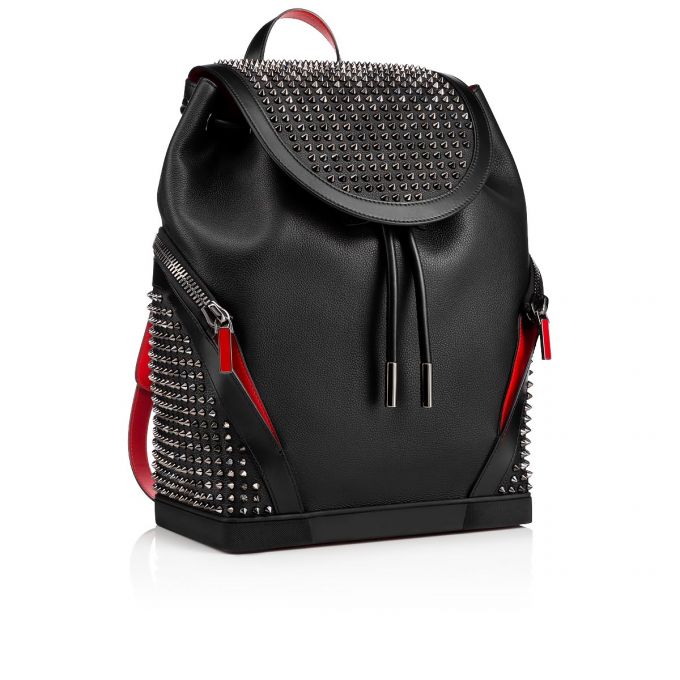 Christian Louboutin Explorafunk Calfskin Backpack Rygsække Herre Sort Flerfarvede | DK-29253