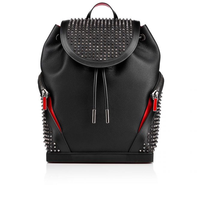 Christian Louboutin Explorafunk Calfskin Backpack Rygsække Herre Sort Flerfarvede | DK-29253