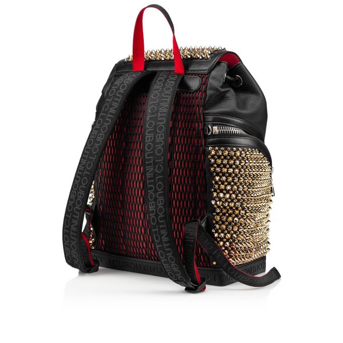 Christian Louboutin Explorafunk S Classic Læder Backpack Rygsække Herre Sort Flerfarvede | DK-35362