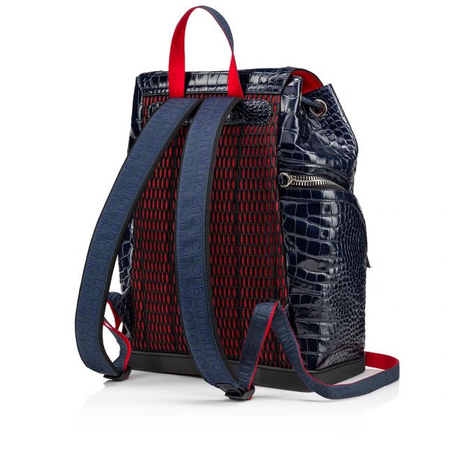 Christian Louboutin Explorafunk S Creative Læder Backpack Rygsække Herre Blå | DK-38031