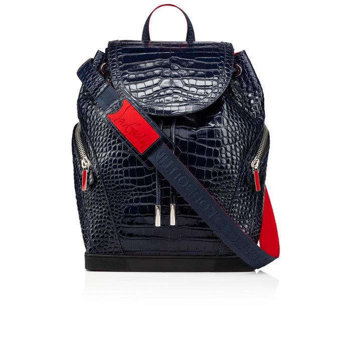 Christian Louboutin Explorafunk S Creative Læder Backpack Rygsække Herre Blå | DK-38031