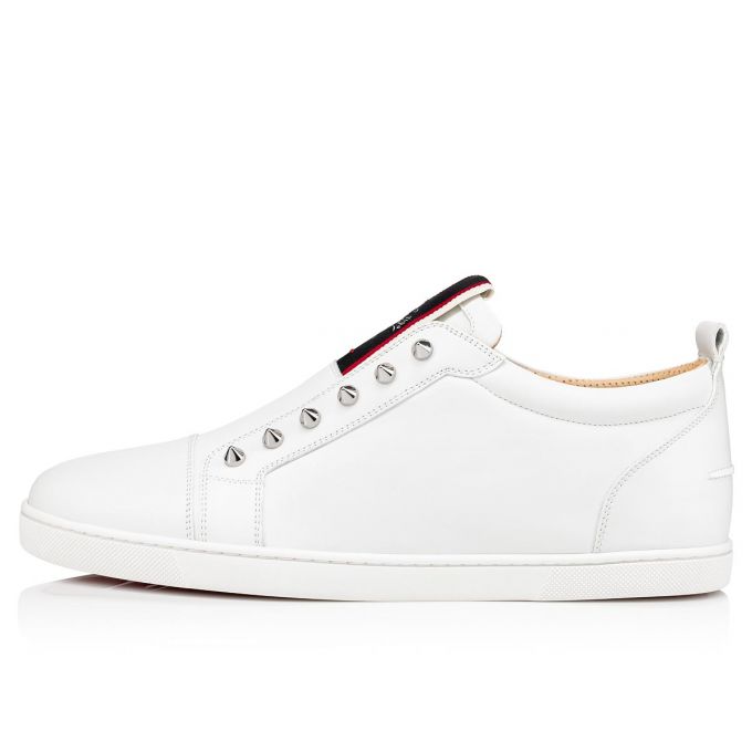 Christian Louboutin F.A.V Fique A Vontade Calf Sneakers Sneakers Herre Hvide | DK-34492