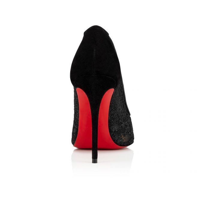 Christian Louboutin Follies Blonder 100 Version Dentelle Pumps Pumps Dame Sort | DK-66088