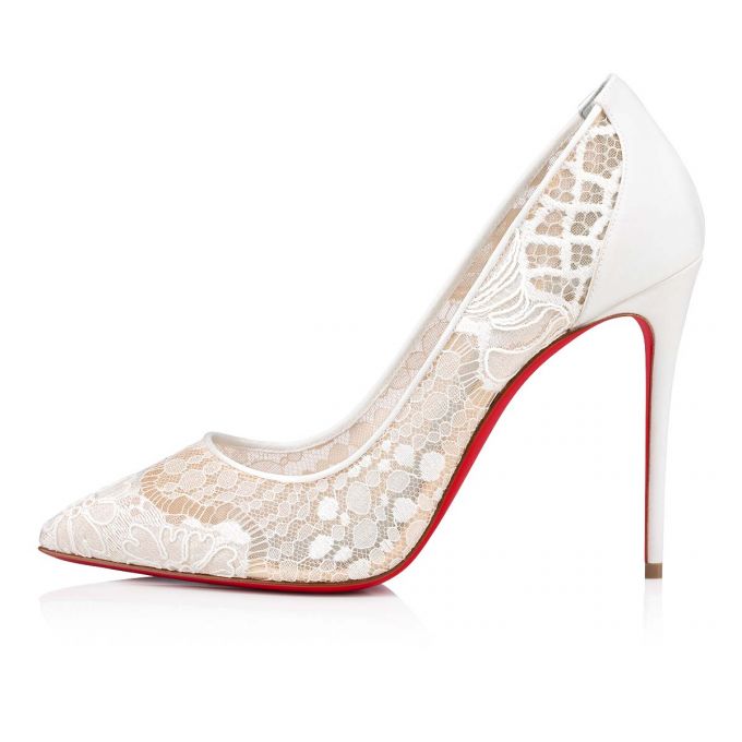 Christian Louboutin Follies Blonder 100 Blonder Pumps Pumps Dame Hvide Blå | DK-86138