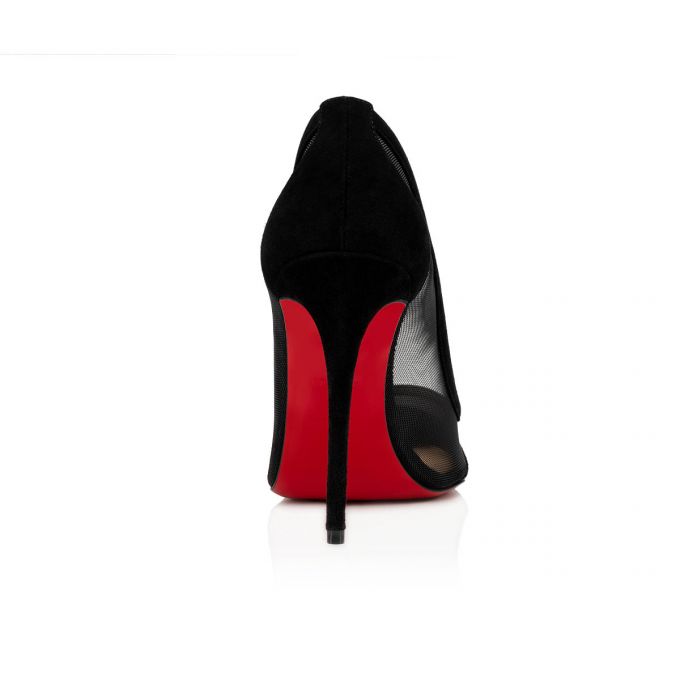 Christian Louboutin Galativi 100 100 Version Veau Velours Pumps Pumps Dame Sort | DK-09973