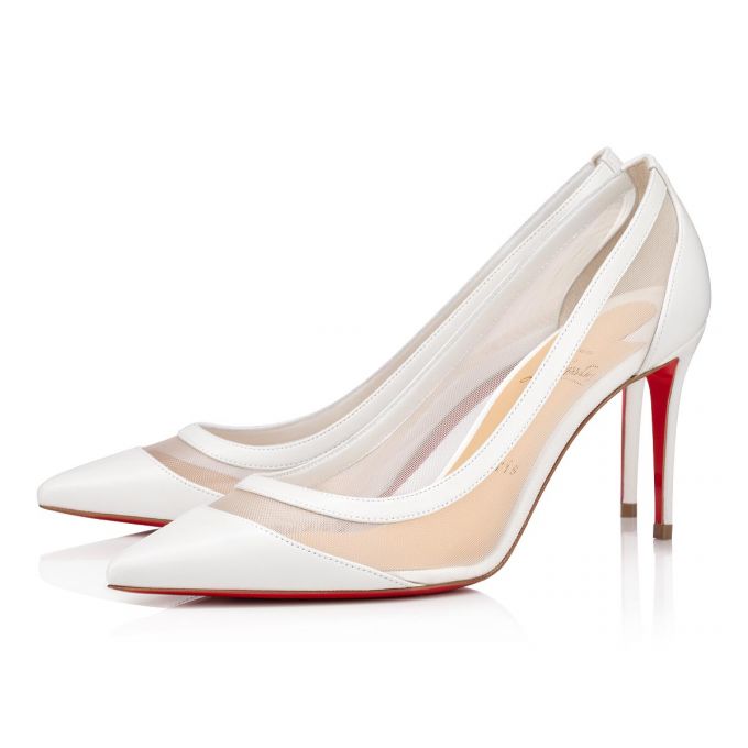 Christian Louboutin Galativi 85 85 Version Classic Fabric Pumps Pumps Dame Hvide | DK-46846