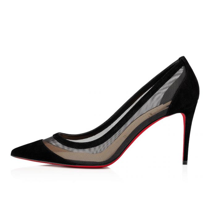 Christian Louboutin Galativi 85 Version Veau Velours Pumps Pumps Dame Sort | DK-99787