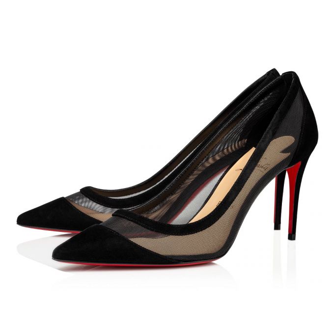 Christian Louboutin Galativi 85 Version Veau Velours Pumps Pumps Dame Sort | DK-99787