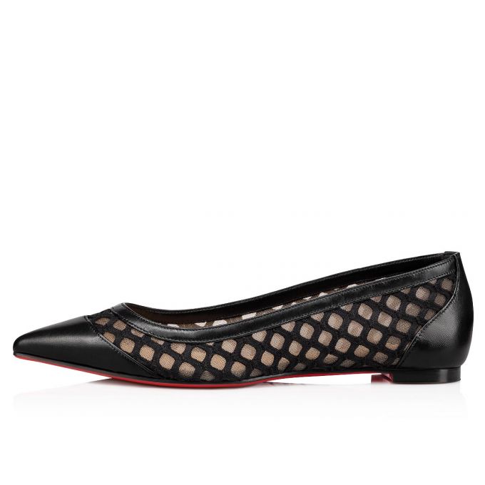 Christian Louboutin Galativi Version Blonder Flats Flats Dame Sort | DK-07259