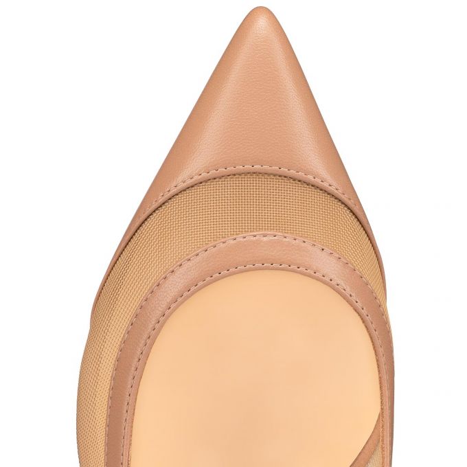 Christian Louboutin Galativi Version Classic Fabric Flats Flats Dame Beige | DK-90294