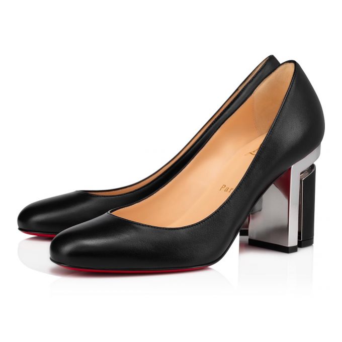 Christian Louboutin Geleutourni 85 Nappa Pumps Pumps Dame Sort Sølv | DK-35424