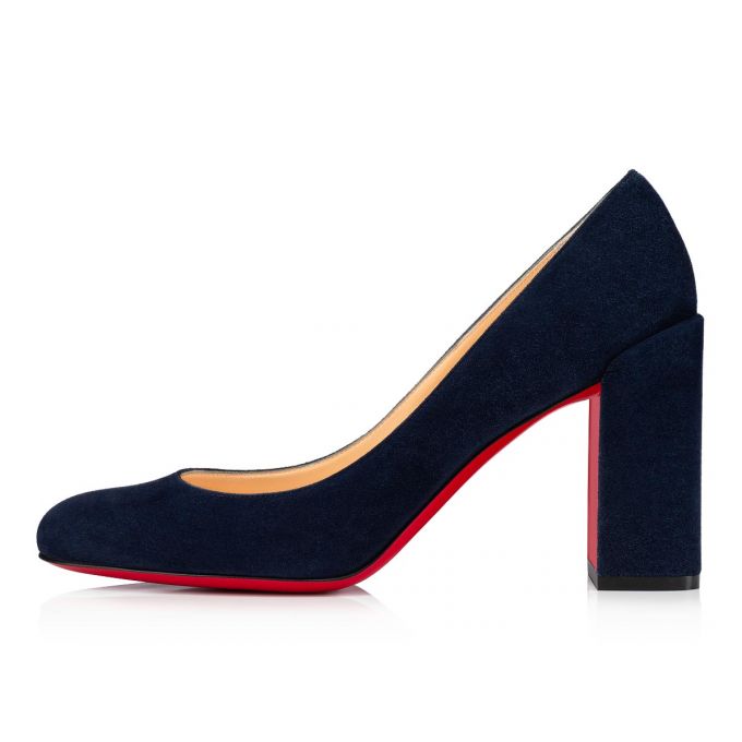 Christian Louboutin Gennana 85 Nocturne Veau Velours Pumps Pumps Dame Sort | DK-22958