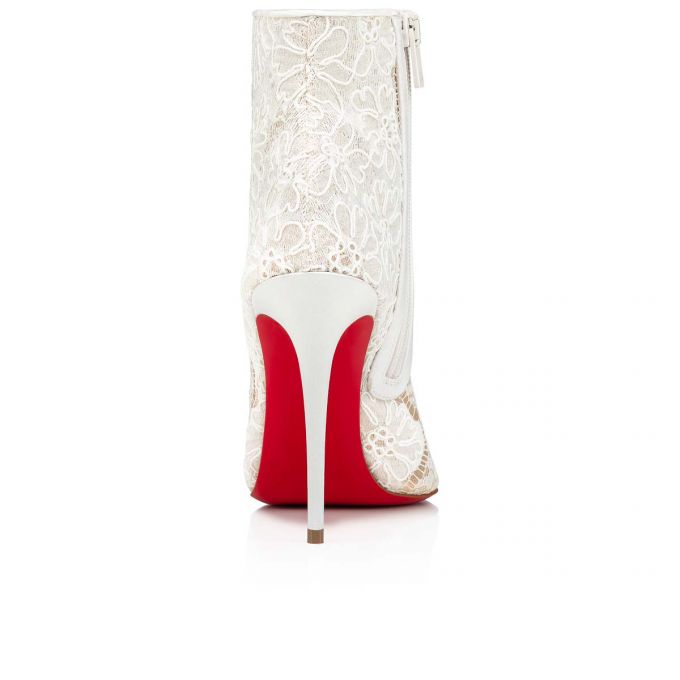 Christian Louboutin Gipsybootie 100 Blonder Bootie Støvler Dame Hvide Blå | DK-42129