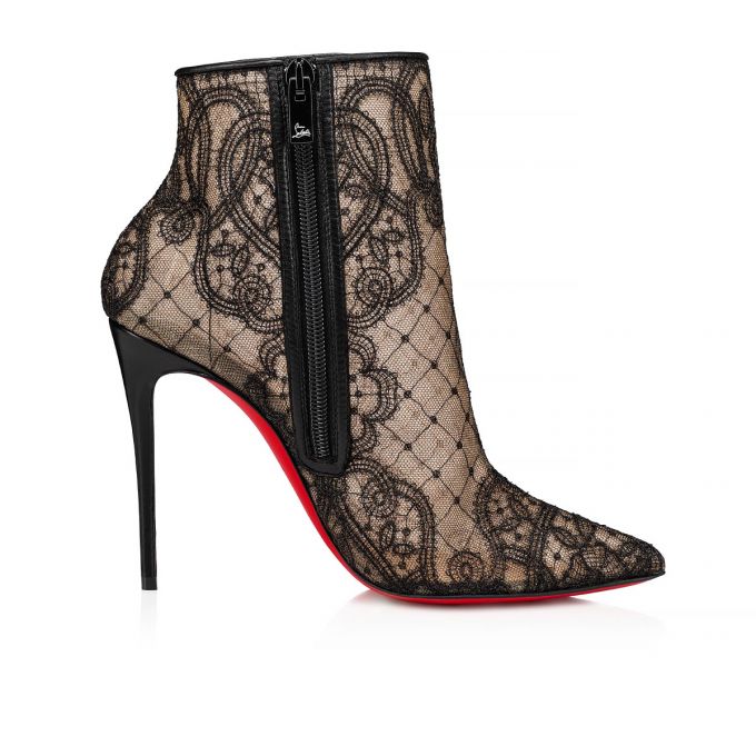 Christian Louboutin Gipsybootie 100 Version Blonder Bootie Støvler Dame Sort | DK-12309