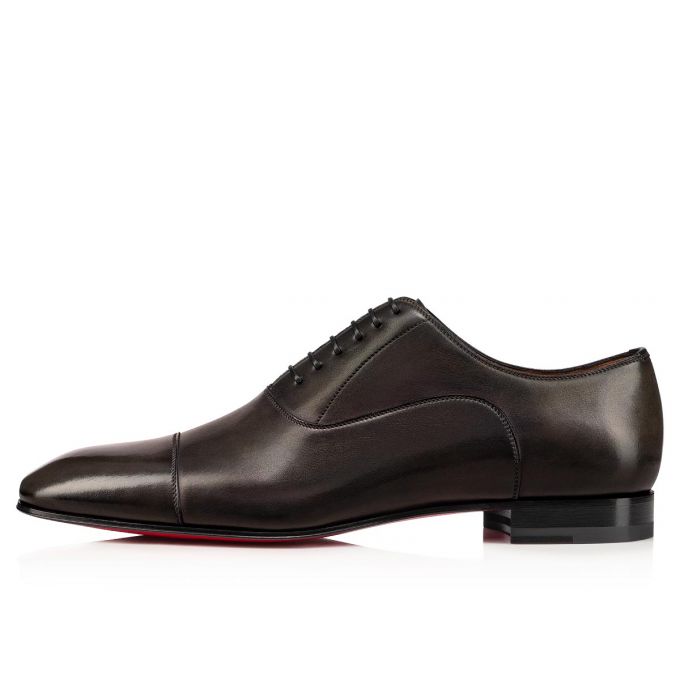 Christian Louboutin Greggo 000 Alpino Calf Oxford Oxford Sko Herre Chokolade | DK-08888