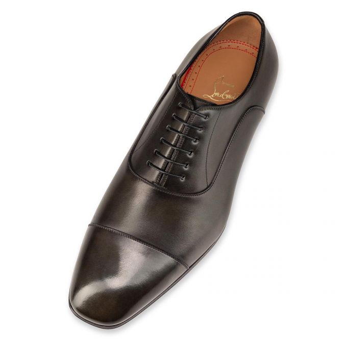 Christian Louboutin Greggo 000 Alpino Calf Oxford Oxford Sko Herre Chokolade | DK-08888