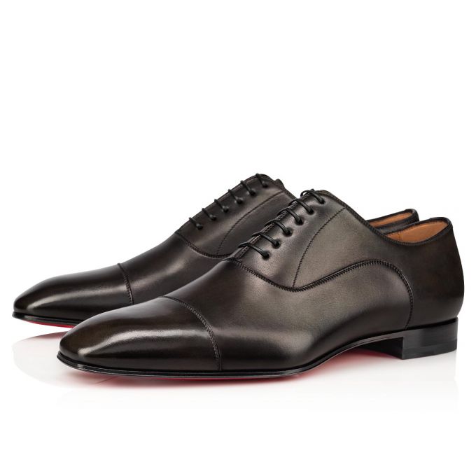 Christian Louboutin Greggo 000 Alpino Calf Oxford Oxford Sko Herre Chokolade | DK-08888