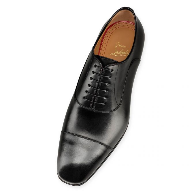 Christian Louboutin Greggo 000 Calf Oxford Oxford Sko Herre Sort | DK-33451