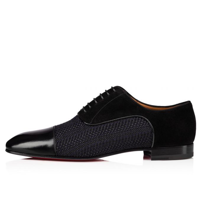 Christian Louboutin Greggo Creative Læder Oxford Oxford Sko Herre Sort | DK-97436