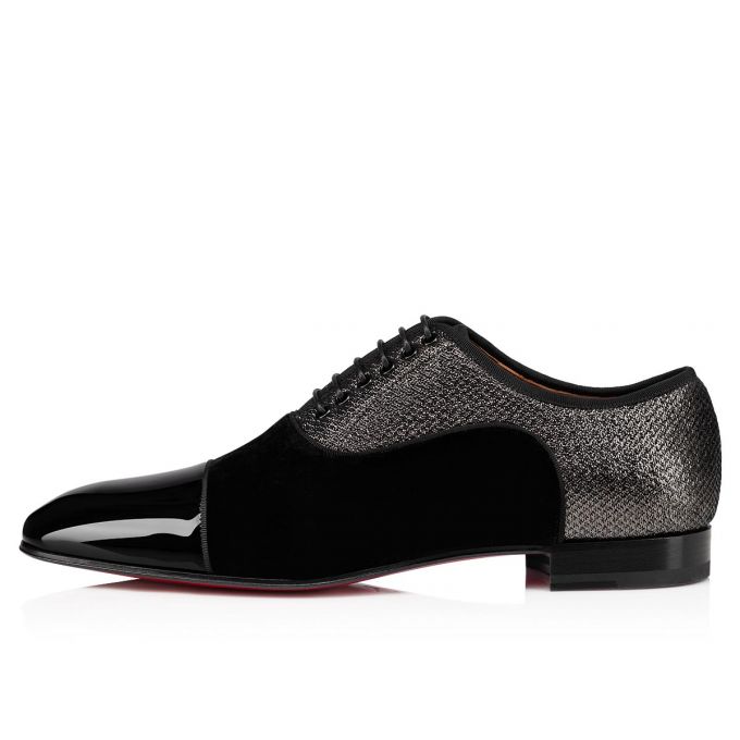 Christian Louboutin Greggo Orlato Creative Fabric Oxford Oxford Sko Herre Sort | DK-08146