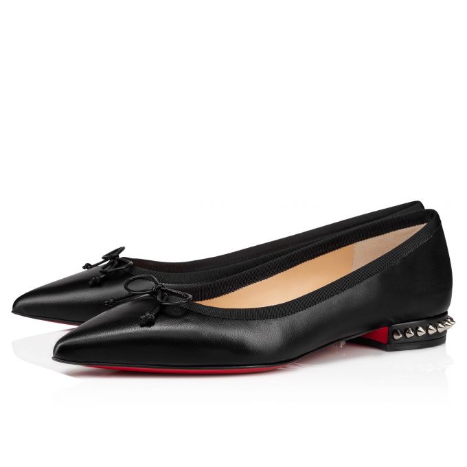 Christian Louboutin Hall 000 Version Nappa Flats Flats Dame Sort | DK-71786