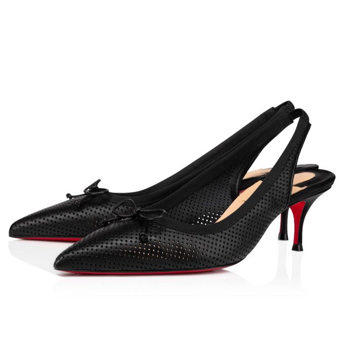 Christian Louboutin Hall Sling Pump 55 Nappa Pumps Sandaler Dame Sort | DK-31257