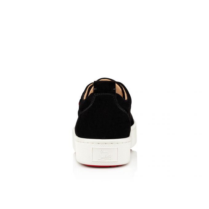 Christian Louboutin Happyrui Spikes 000 Mat Veau Velours Sneakers Sneakers Herre Sort | DK-80010