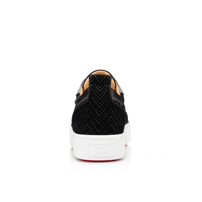 Christian Louboutin Happyrui Spikes Creative Læder Sneakers Sneakers Herre Sort Sølv | DK-37159