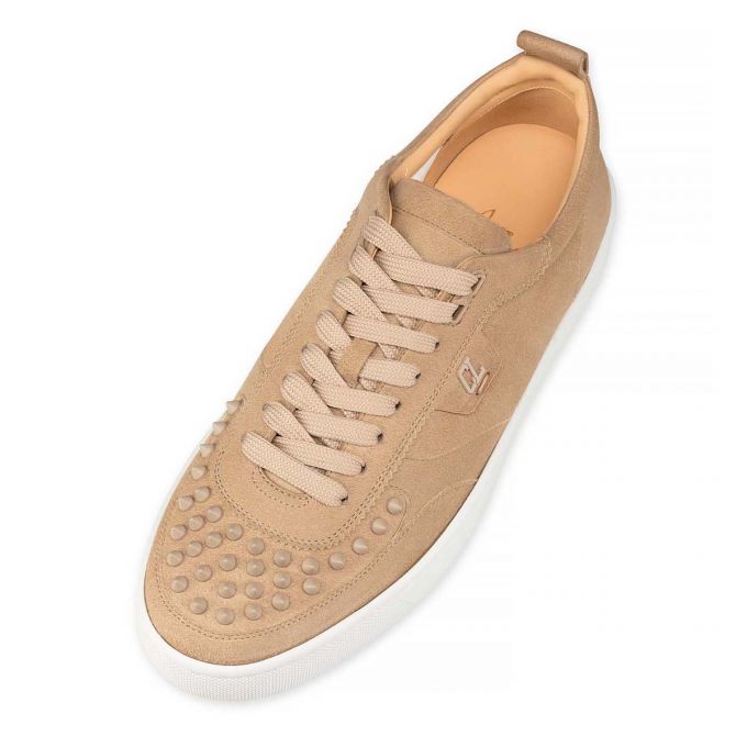 Christian Louboutin Happyrui Spikes Ruskind Sneakers Sneakers Herre Grå | DK-74777